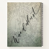 Wanderlust Aquamarin Ombre Watercolor Erlebniskart Notizblock (Rückseite)