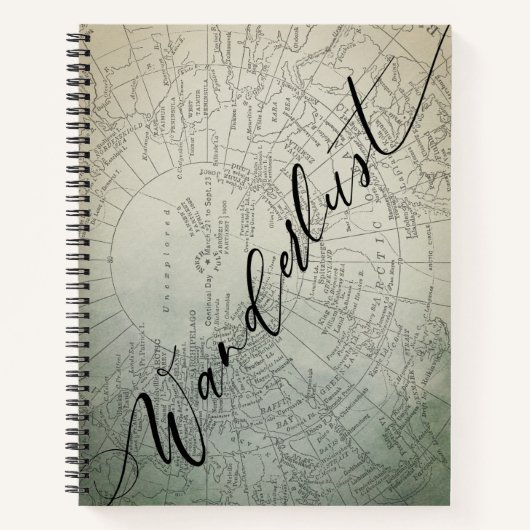 Wanderlust Aquamarin Ombre Watercolor Erlebniskart Notizblock (Vorderseite)