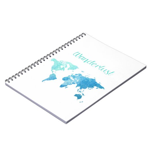 Wanderlust-Aquarell-Notizbuch Notizblock (Linke Seite)