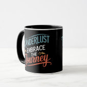 Wanderlust auf Reisen, Reisen Tasse (Vorderseite Links)
