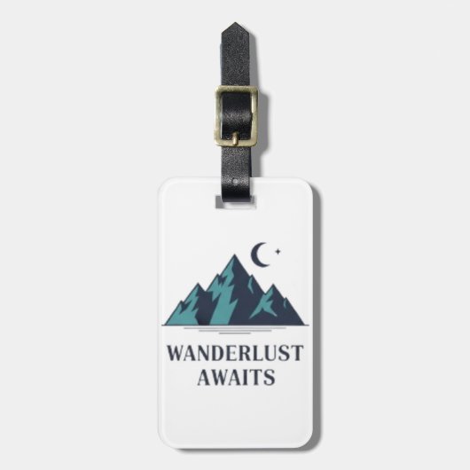 Wanderlust Awaits Gepäckanhänger (Vorderseite vertikal)