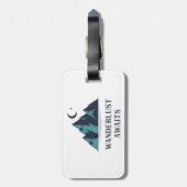 Wanderlust Awaits Gepäckanhänger (Rückseite vertikal)