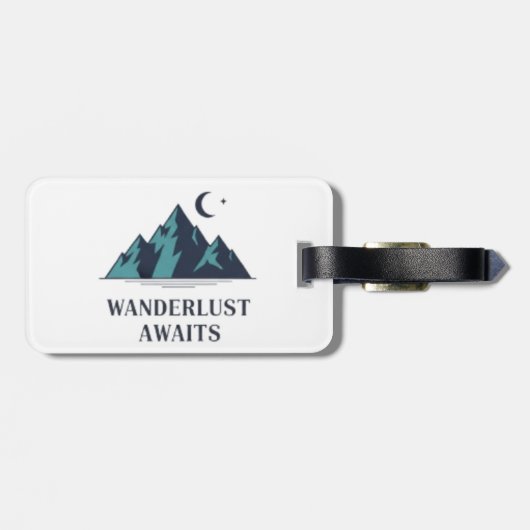 Wanderlust Awaits Gepäckanhänger (Rückseite horizontal)