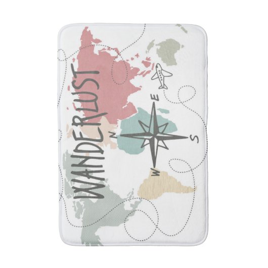 Wanderlust Badematte (Vorderseite Vertikal)