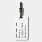 Wanderlust Bag Gepäckanhänger (Vorderseite vertikal)