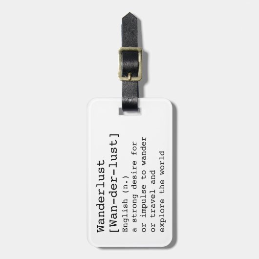 Wanderlust Bag Gepäckanhänger (Vorderseite vertikal)