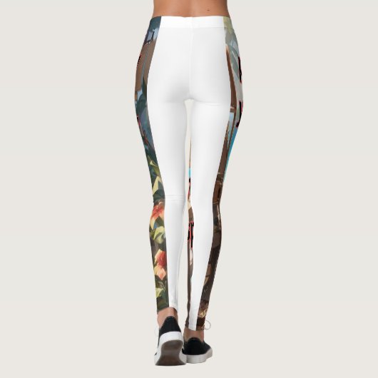 Wanderlust: because the world is too big to stay i leggings (Rückseite)