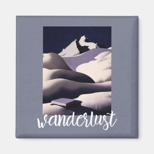Wanderlust - Berge und Schneeberge im Winter Magnet (Vorne)