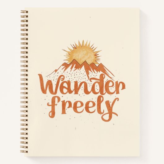 Wanderlust Bergsonne Boho-Typografie Notizblock (Vorderseite)