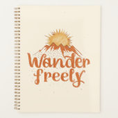 Wanderlust Bergsonne Boho-Typografie Planer (Vorderseite)