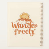Wanderlust Bergsonne Boho-Typografie Planer (Rückseite)