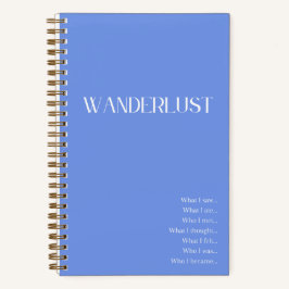 "Wanderlust" Blue Travel Journal Notizblock