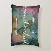 Wanderlust-buntes Weltkarte-Akzent-Kissen Zierkissen (Rückseite(Vertikal))