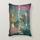 Wanderlust-buntes Weltkarte-Akzent-Kissen Zierkissen (Vorderseite(Vertikal))