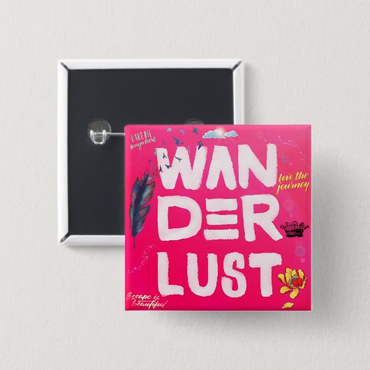 Wanderlust Button (Vorne & Hinten)