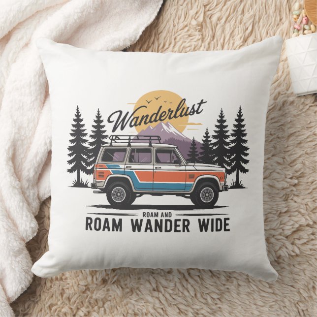 Wanderlust Camper - Roam and Roam Wander Wide Kissen (Decke)