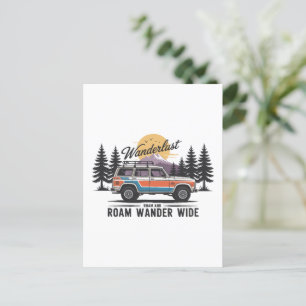Wanderlust Camper - Roam and Roam Wander Wide Postkarte