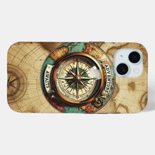 Wanderlust Compass iPhone / iPad Gehäuse Case-Mate iPhone Hülle (Rückseite (Horizontal))