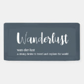 Wanderlust-Definition weiß, grau Banner (Horizontal)