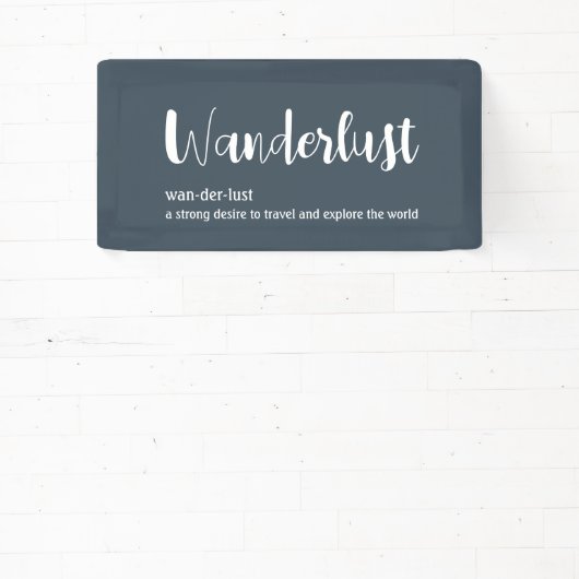 Wanderlust-Definition weiß, grau Banner (InSitu)