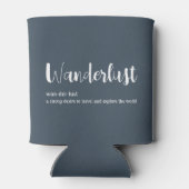 Wanderlust-Definition weiß, grau Dosenkühler (Rückseite)