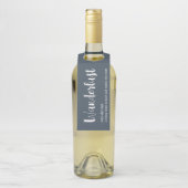 Wanderlust-Definition weiß, grau Flaschenanhänger (Auf Flasche)