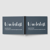 Wanderlust-Definition weiß, grau Gästebuch (Voll)