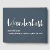 Wanderlust-Definition weiß, grau Gästebuch (Rückseite)