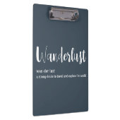 Wanderlust-Definition weiß, grau Klemmbrett (Rechts)