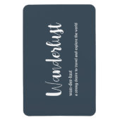 Wanderlust-Definition weiß, grau Magnet (Vertikal)