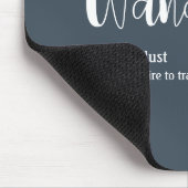 Wanderlust-Definition weiß, grau Mousepad (Ecke)