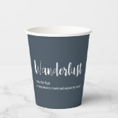 Wanderlust-Definition weiß, grau Pappbecher (Vorderseite)