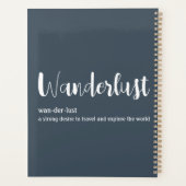 Wanderlust-Definition weiß, grau Planer (Rückseite)