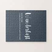 Wanderlust-Definition weiß, grau Puzzle (Horizontal)