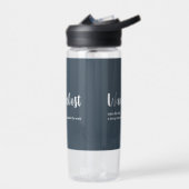 Wanderlust-Definition weiß, grau Trinkflasche (Links)