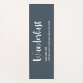 Wanderlust-Definition weiß, grau Yogamatte (Vorderseite)