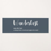 Wanderlust-Definition weiß, grau Yogamatte (Vorderseite (Horizontal))