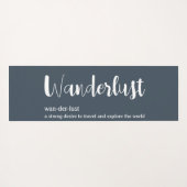 Wanderlust-Definition weiß, grau Yogamatte (Rückseite (Horizontal))