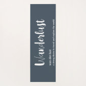 Wanderlust-Definition weiß, grau Yogamatte (Rückseite)