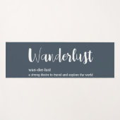 Wanderlust-Definition weiß, grau Yogamatte (Vorderseite (Horizontal))