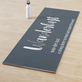 Wanderlust-Definition weiß, grau Yogamatte