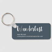 Wanderlust definition white grey blue colour schlüsselanhänger (Rückseite)