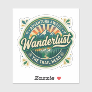 Wanderlust Der Weg Voraus – Vintage Retro Outdoor Aufkleber