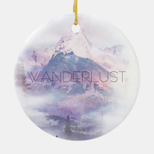 Wanderlust Dreamscape Keramik Ornament (Hinten)