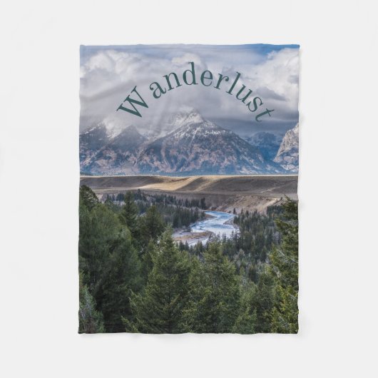 Wanderlust Fleecedecke (Vorderseite)