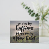 Wanderlust Freude Postkarte (Stehend Vorderseite)