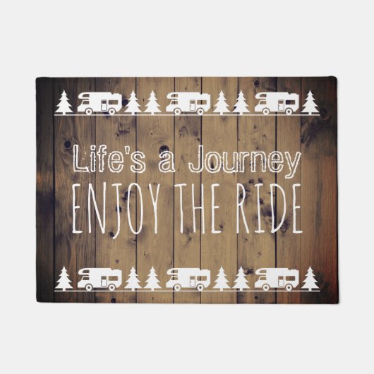 Wanderlust genießen den FahrVintagen Fußmatte (Vorderseite)