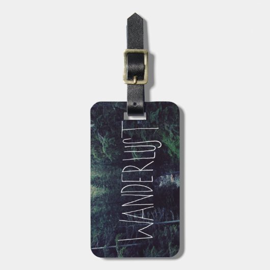 Wanderlust Gepäckanhänger (Vorderseite vertikal)