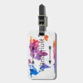 Wanderlust Gepäckanhänger (Vorderseite vertikal)