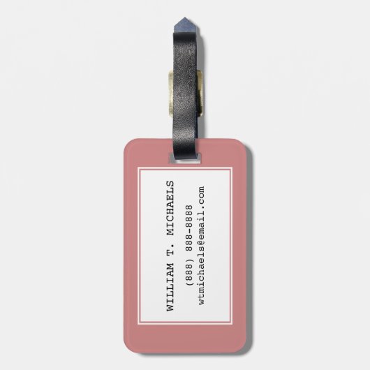 Wanderlust Gepäckanhänger (Rückseite vertikal)